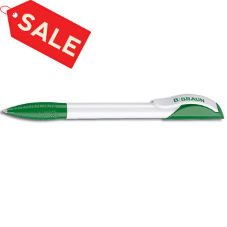 Ручка шариковая "HATTRIX BASIC"бело-зеленая (PMSw/349)