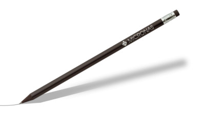 Олівець з гумкою "Promotional pencil", чорний, кругл.корпус