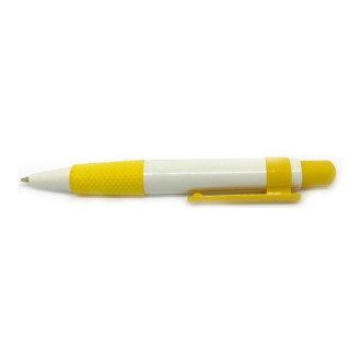 Ручка кулькова "Mini Big" біло-жовта