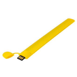 Силиконовый USB флеш-накопитель Браслет, 32ГБ, желтый цвет