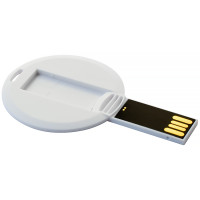 USB флеш-накопитель в виде круглой карты, 256МБ, белый цвет
