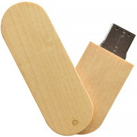 Деревянный USB флеш-накопитель, 8ГБ, бежевый цвет
