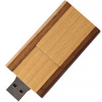 Деревянный USB флеш-накопитель, 16ГБ, коричневый цвет