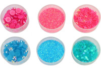 Набір: блискітки 4 кольори + перлини 4 кольори + конфетті 4 види * 1,5г