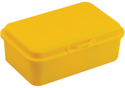 Набір ланч-бокс (контейнер для їжі) ECONOMIX SNACK 750 мл, жовтий + серія наліпок Україна