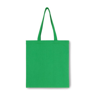 Эко-сумка зеленая из хлопка (38х40 см.), 250г/м2