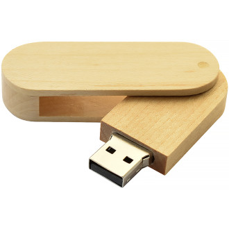 Деревянный USB флеш-накопитель, 64ГБ, бежевый цвет