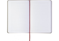 Діловий записник VIVELLA, А5, м’яка обкладинка, гумка, білий блок лінія, чорний