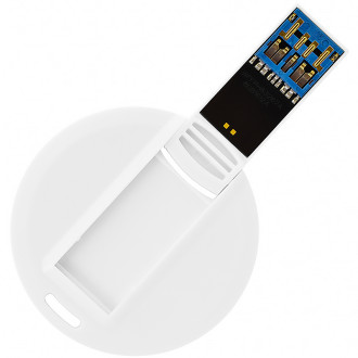 USB 3.0 флеш-накопитель в виде круглой карты, 16ГБ, белый цвет