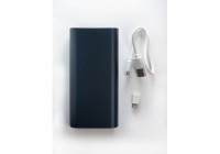 Мобільна батарея (Power Bank) металева Optima 4109, 20 000 mAh, 2*USB output, 5V 2.1A, колір синій
