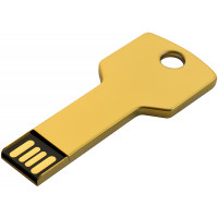 Металлический USB флеш-накопитель Ключ, 4ГБ, золотистый цвет