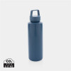 Пляшка для води із переробленого поліпропілену,  із ручкою, синій