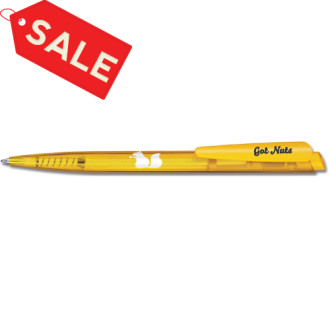Ручка шариковая "DART CLEAR" прозрачно.желтая (PMS1225/7406)