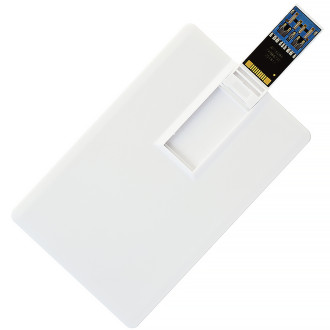 USB 3.0 флеш-накопитель в виде кредитной карты, 16ГБ, белый цвет