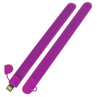 Силиконовый USB флеш-накопитель Браслет, 16ГБ, фиолетовый цвет