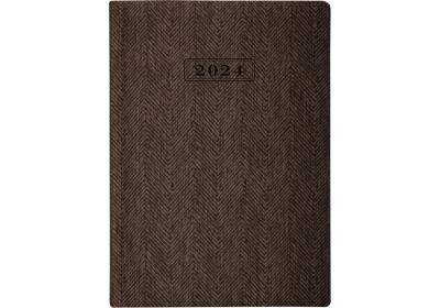 Щоденник датований 2024, TWEED, коричневий, А5