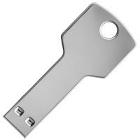 Металлический USB флеш-накопитель Ключ, 8ГБ, серебристый цвет