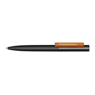 Ручка шариковая Headliner Soft Touch экопластик, черный/оранжевый