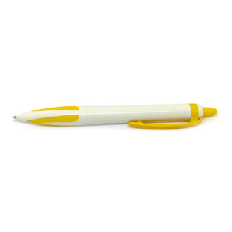 Ручка шариковая "Geomex" бело-желтая