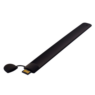 Силиконовый USB флеш-накопитель Браслет, 8ГБ, черный цвет