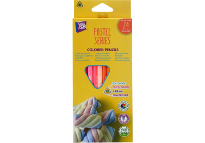 Олівці кольорові преміум "PASTEL" тригранні, 24 кольори